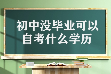初中沒畢業(yè)可以自考什么學(xué)歷（初中沒畢業(yè)提升學(xué)歷的途徑）