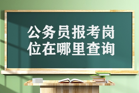 公務員報考崗位在哪里查詢（報考公務員的完整流程分享）