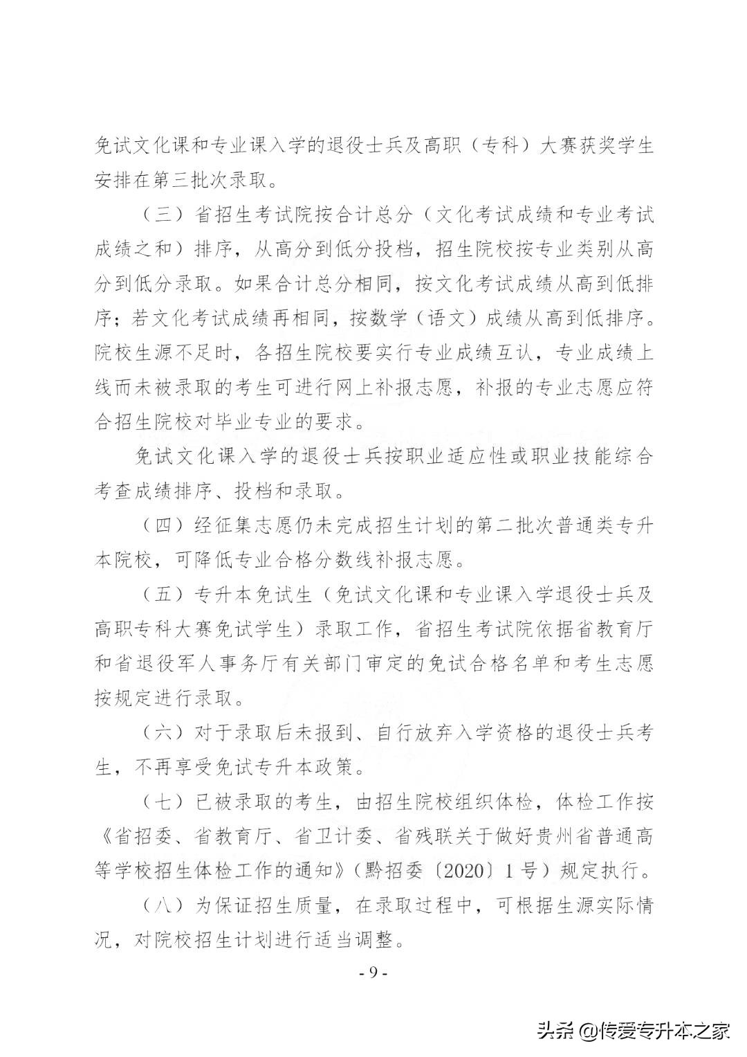 2023年貴州專升本考試招生招考流程及報名入口