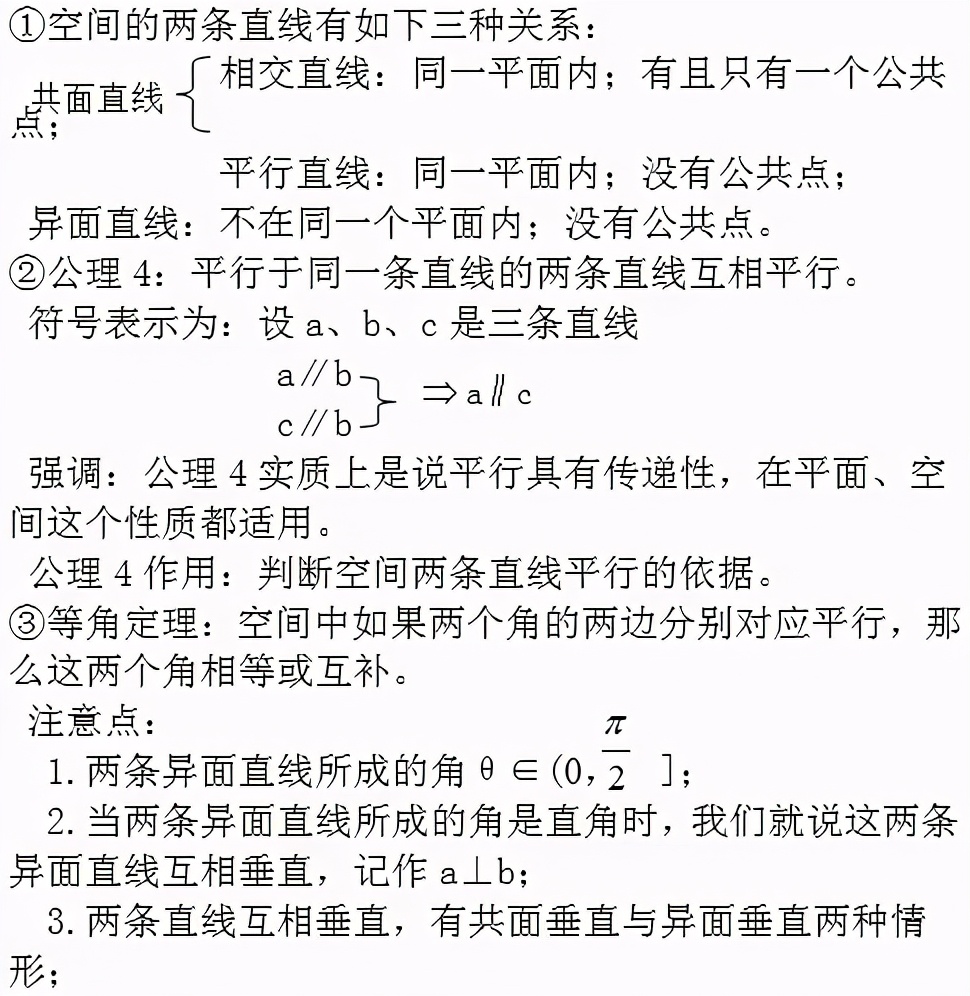 高中數學公式大全(必備版)