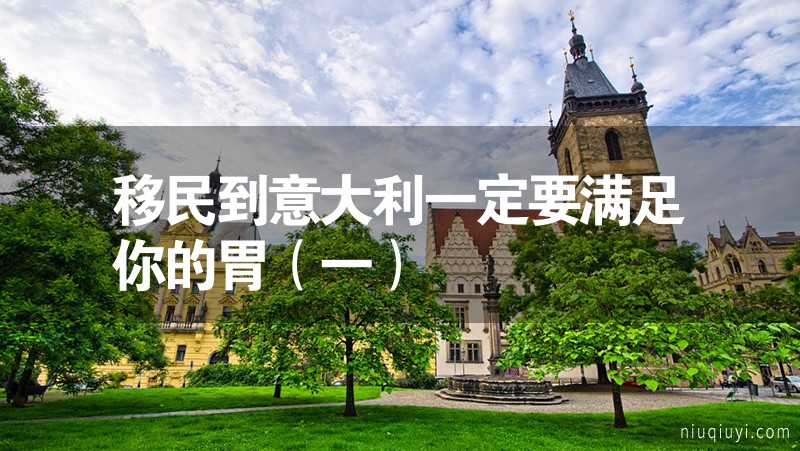 移民到意大利一定要滿足你的胃(一) 移民到意大利一定要滿足你的胃(一)